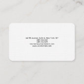 Plain White Simple Professional Blog Writer Web Visitekaartje (Achterkant)