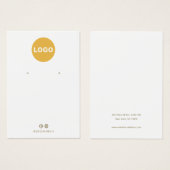 Plain White Voeg uw Logo Earring Display Kaart (Voorkant /achterkant)