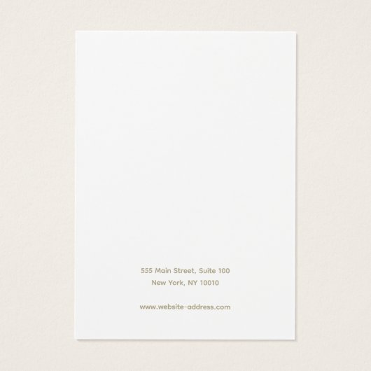 Plain White Voeg uw Logo Earring Display Kaart (Achterkant)