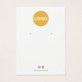 Plain White Voeg uw Logo Earring Display Kaart (Voorkant)