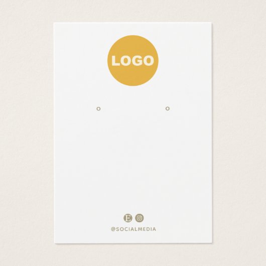 Plain White Voeg uw Logo Earring Display Kaart (Voorkant)