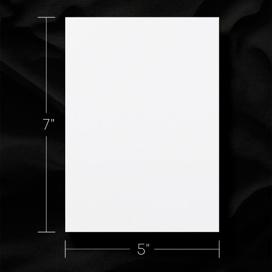 Plain White Wedding 5 "x 7" Matte Blank Save The Date