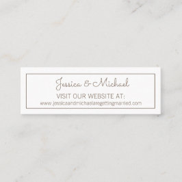 Plain White Wedding Website Mini Visitekaartje