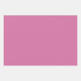 Plain Wild Orchid Roos Roze tinten 3 tinten Inpakpapier Vel