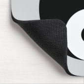 Plain Yin Yang Symbool op Light Grey Muismat (Hoek)