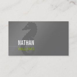 PLAIN zeepaardje eenvoudig modern grijs lime groen Visitekaartje