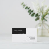 Plain Zwart Rood Wit Fotografie Visitekaartje (Staand voorkant)