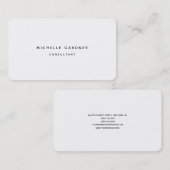 Plain Zwart & Wit Minimalistische Moderne Professi Visitekaartje (Voorkant / Achterkant)