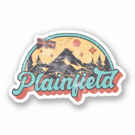 Plainfield, Connecticut Sticker (Voorkant)