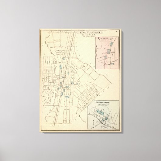 Plainfield, NJ Canvas Afdruk (Voorkant)