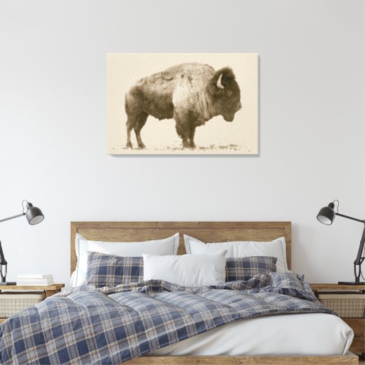Plains Bison Canvas Afdruk (Insitu (Slaapkamer))