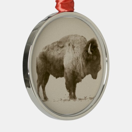 Plains Bison Metalen Ornament (Rechts)