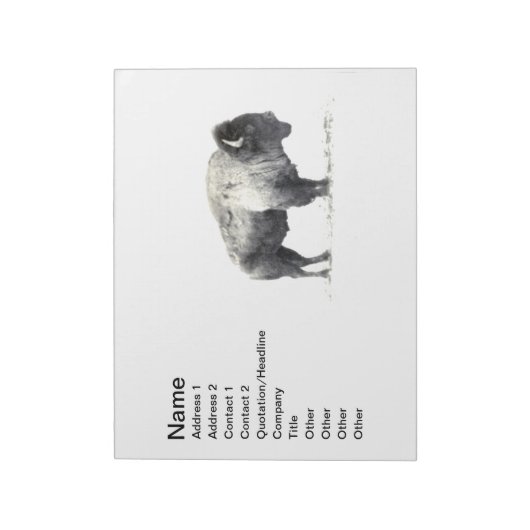 Plains Bison Notitieblok (Linkerzijde)