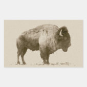 Plains Bison Rechthoekige Sticker (Voorkant)