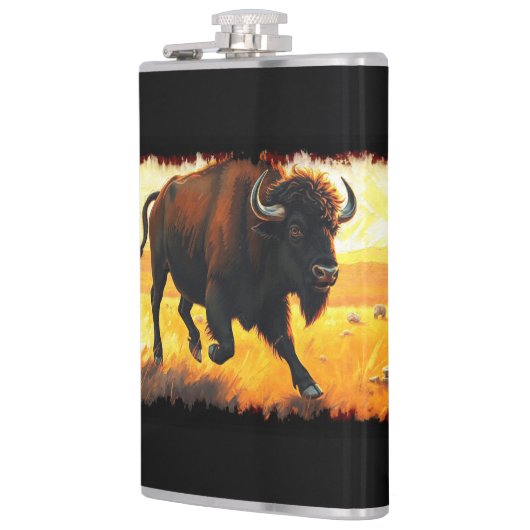 Plains Buffalo - Hardlopen Amerikaanse Buffalo kun Heupfles (Links)