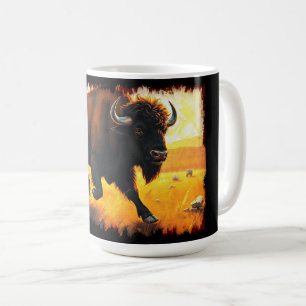 Plains Buffalo - Hardlopen Amerikaanse Buffalo kun Koffiemok