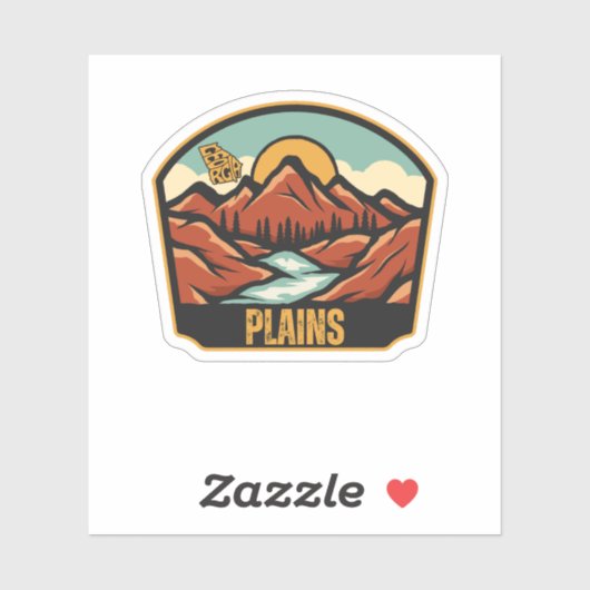 Plains, Georgia Sticker (Vel)