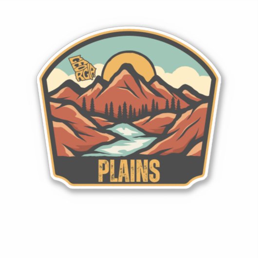 Plains, Georgia Sticker (Voorkant)