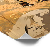 Plains Majesteit: bizonillustratie Poster (Hoek)