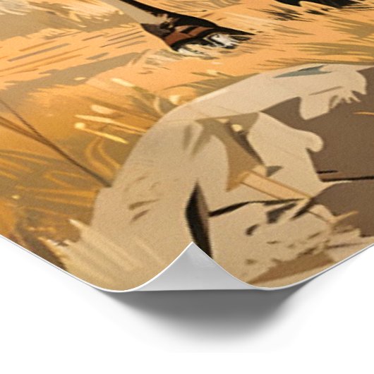 Plains Majesteit:  bizonillustratie Poster (Hoek)