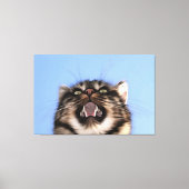 Plaintive Meow a Tabby Cat Acrylf Painting Canvas Afdruk (Voorkant)