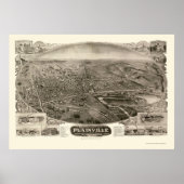 Plainville, CT Panoramic Map - 1907 Poster (Voorkant)