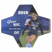 Plak aangepast Voetbal blauw (Enkel)