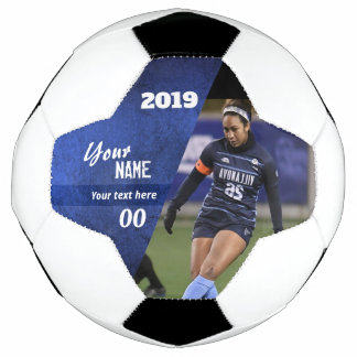 Plak aangepast Voetbal blauw