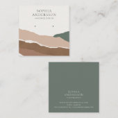 Plak abstracte Kaart voor landschapsweergave Vierkante Visitekaartje (Voorkant / Achterkant)