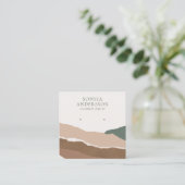Plak abstracte Kaart voor landschapsweergave Vierkante Visitekaartje (Staand voorkant)