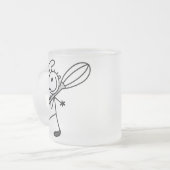 Plak Afbeelding Chef met schroefdraad Matglas Koffiemok (Voorkant links)