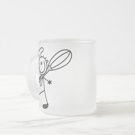 Plak Afbeelding Chef met schroefdraad Matglas Koffiemok (Voorkant links)