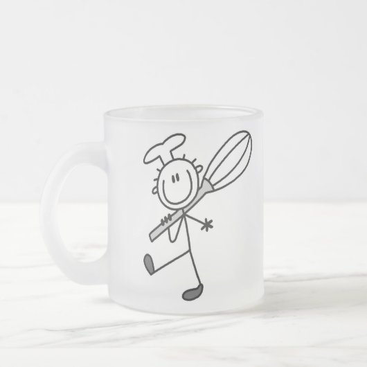 Plak Afbeelding Chef met schroefdraad Matglas Koffiemok (Links)