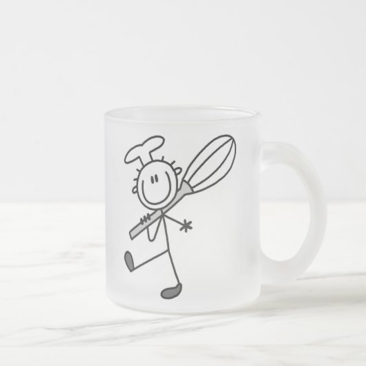 Plak Afbeelding Chef met schroefdraad Matglas Koffiemok (Rechts)