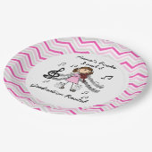 Plak Afbeelding Violin Player Chevron Paper-Borden Papieren Bordje (Gekanteld)