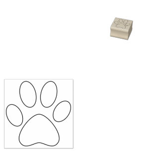 Plak Afdrukoverzicht links Pet cat dog Eenvoudig k Rubberstempel