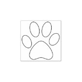 Plak Afdrukoverzicht links Pet cat dog Eenvoudig k Rubberstempel (Afrduk)