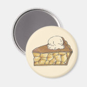 Plak Apple Pie w/Ice Cream Baking Magnet (Voorkant / Achterkant)