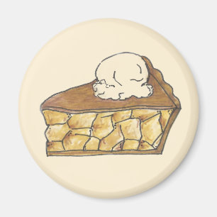 Plak Apple Pie w/Ice Cream Baking Magnet
