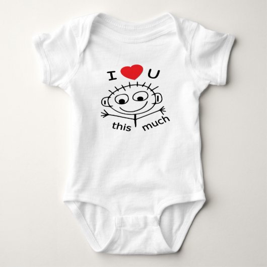 Plak Baby Ik Hou Van Jou Romper (Voorkant)