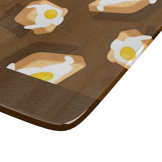 Plak brood met eierpatroon snijplank (Hoek)