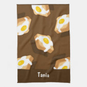 Plak brood met eierpatroon theedoek (Verticaal)