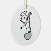 Plak figuur Chef met slang Keramisch Ornament (Rechts)