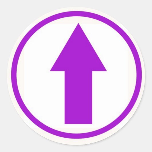 Plak het aan de invloed - Paarse Ronde Sticker (Voorkant)