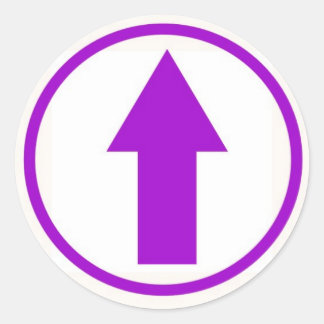 Plak het aan de invloed - Paarse Ronde Sticker