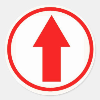 Plak het aan de invloed - Rood Ronde Sticker