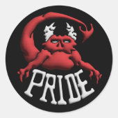 Plak het op je Zonde Pride Duivel Ronde Sticker (Voorkant)