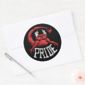 Plak het op je Zonde Pride Duivel Ronde Sticker (Envelop)