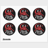 Plak het op je Zonde Pride Duivel Ronde Sticker (Vel)