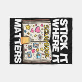 Plak het waar het Sticker is Fleece Deken (Voorkant (Horizontaal))